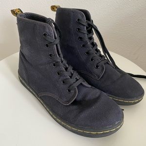 Dr Martens Size 8, Black Canvas Hightop Sneaker